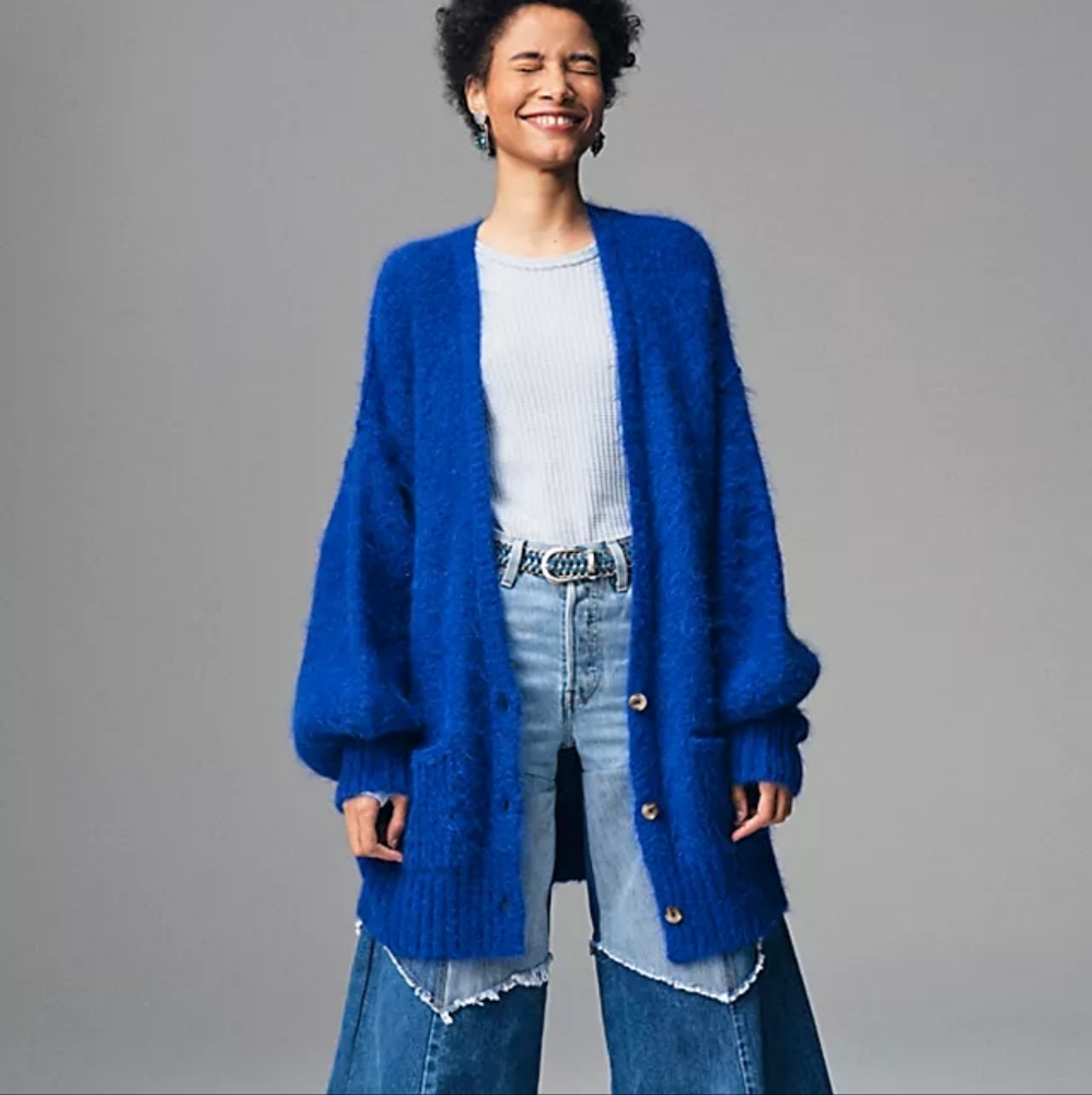 Free People Whispers Oversized Cardigan